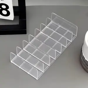 Acrylic Cosmetic Display Organizer | Sort Lip Gloss, Lipstick & Small Makeup Easily | Stackable Clear Storage Cosmetic Storage Box for Home & Dorm