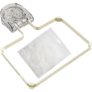 Kitchen Sink Strainer with Suction Cup, Comes with50Disposable Mesh Sink Strainer Bags, Metal Holder Fine Mesh Strainer, (White Drain Rack)