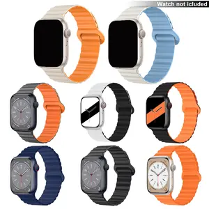 Magnetic Silicone Watch Band, 1 Count Durable & Comfortable Watch Band, Wearable Accessories Compatible with Apple Watch Series