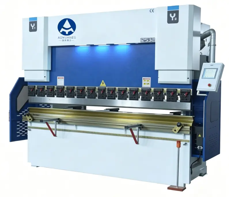 125T Hydraulic Automatic Bending Folder Machine, 3200mm, TP10S CNC AMADA, Double-Sided Clamp, Air Cooling, Aluminium/Carbon Steel Compatible, Customizable Molds, Integrated Controller System, After-Sale, Bending The Sheet Metal, Electromagnetic Force Clam
