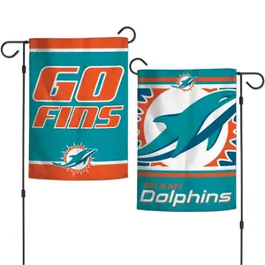 Wincraft 3208575887 NFL Miami Dolphins Flag Garden Style 2 Sided Slogan Design, 12 x 18 in.