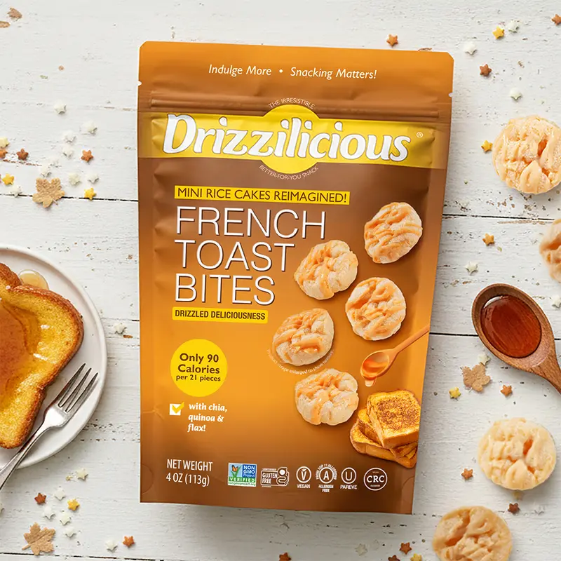 6 Pack - Drizzilicious French Toast Mini Rice Cakes 4 oz 6 Pack - Drizzilicious French Toast Mini Rice Cakes 4 oz