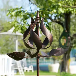 Large Copper Garden Wind Spinner – Kinetic Metal Yard Art, Outdoor Decor for Lawn & Patio, Windmill Sculpture Gift, Outdoor Decoration, Garden Decor