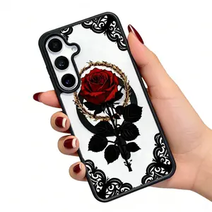 Magnetic Phone Case for Samsung Galaxy S24 Plus S25 Ultra S23 FE Ultra S22+ Floral Dream Glow Pattern TPU Non-Yellowing Shockproof Anti-Scratch Stylish Smartphone Cover