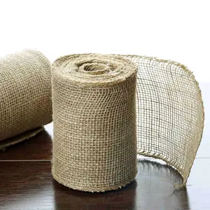 Natural Burlap Fabric Roll, Jute DIY Craft Fabric Bolt 5"x10 Yards