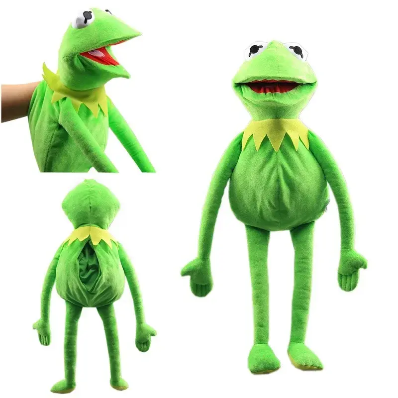 Kermit The Frog Durable Soft Fluffy Hand Puppet - Ventriloquist Performance Prop, Soft Cuddly Gift, Baby Entertainment Big Plush Toy, Schoolbag Accessory