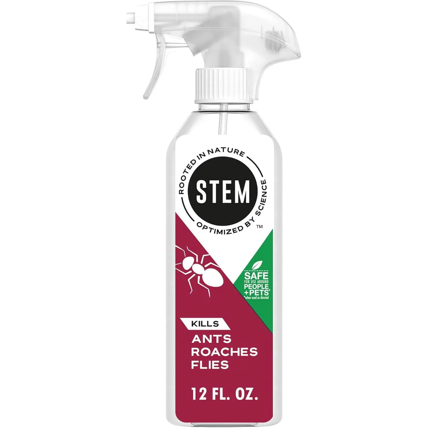 Stem Kills Ants, Roaches And Flies: Plant-Based Active Ingredient Bug Spray, Botanical Insecticide For Indoor And Outdoor Use; 12 fl oz (Pack Of 1)