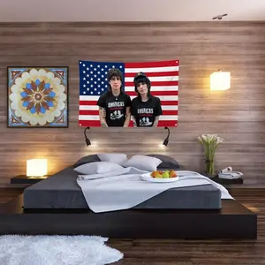 1pc, Jake And Johnnie Flag 3x5ft with 4 Brass Grommets Funny Tapestry Double Stitching for Home  Party Decoration, Birthday Gifts