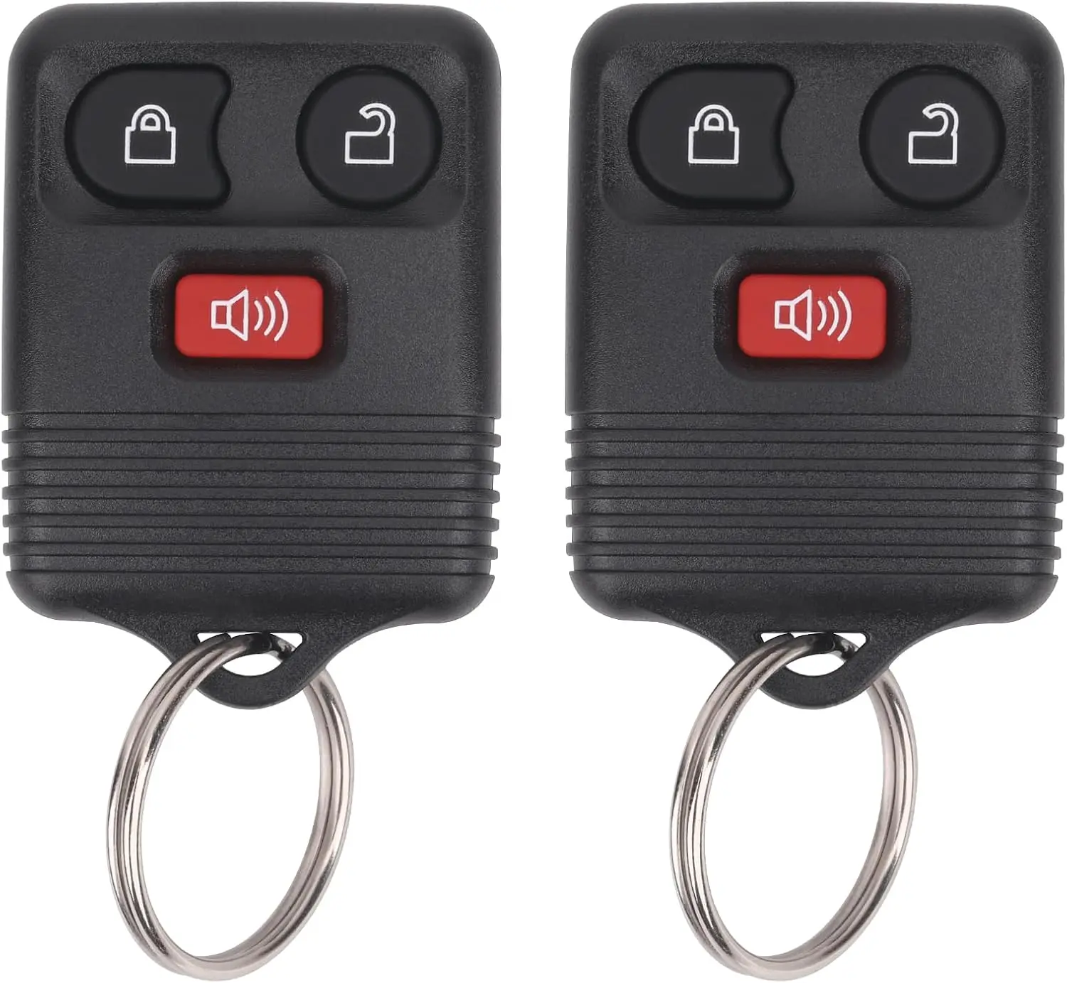 RK 3-Button Keyless Entry Remote Key Fob (Pack of 2) - Compatible with Ford F150 F250 F350 Escape Expedition Explorer Ranger, Lincoln, Mercury, Mazda - Replacement for CWTWB1U331, CWTWB1U345