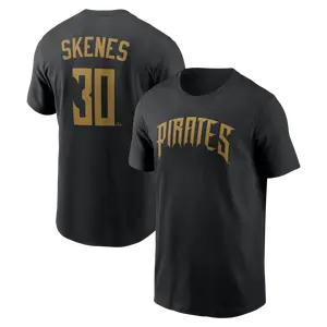 Men's Baseball Pirates Team Paul Skenes 2026 City Connect Name & Number T-Shirt - Black