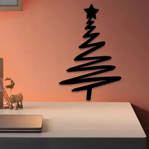 1pc Festive Christmas Tree Metal Wall Art, Festive Christmas Tree Statue Mural, Perfect for Bedroom, Living Room, Garden Decor, Christmas Decor, Ideal Gift for Holiday Enthusiasts Halloween Christmas decorations