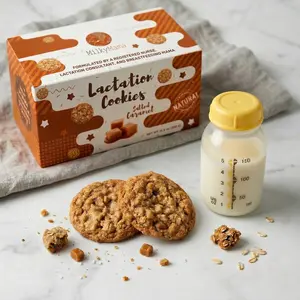 Milky Mama Lactation Cookies - Salted Caramel Cookies for Supporting Breast Milk Production - 10.6 oz (300g) - Soft & Chewy with Natural Ingredients - Vitamin, Snack Coconut