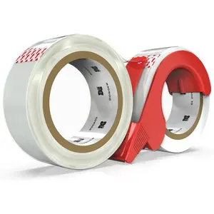 [110 Total Yards] Clear Packing Tape with Dispenser [2 Pack] Packaging Tape 1.88 Inch x 55 yd Refill Rolls for Shipping Mailing Moving