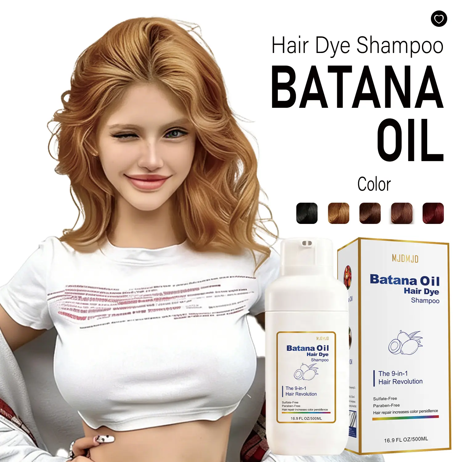 Light Brown Hair Dye Shampoo 9 in 1 for Gray Hair, Long-lasting & Natual Hair Color Shampoo, instant Hair Dye for Men Women, Effect in Minutes 16.9 FOz(Light Brown) Haircare