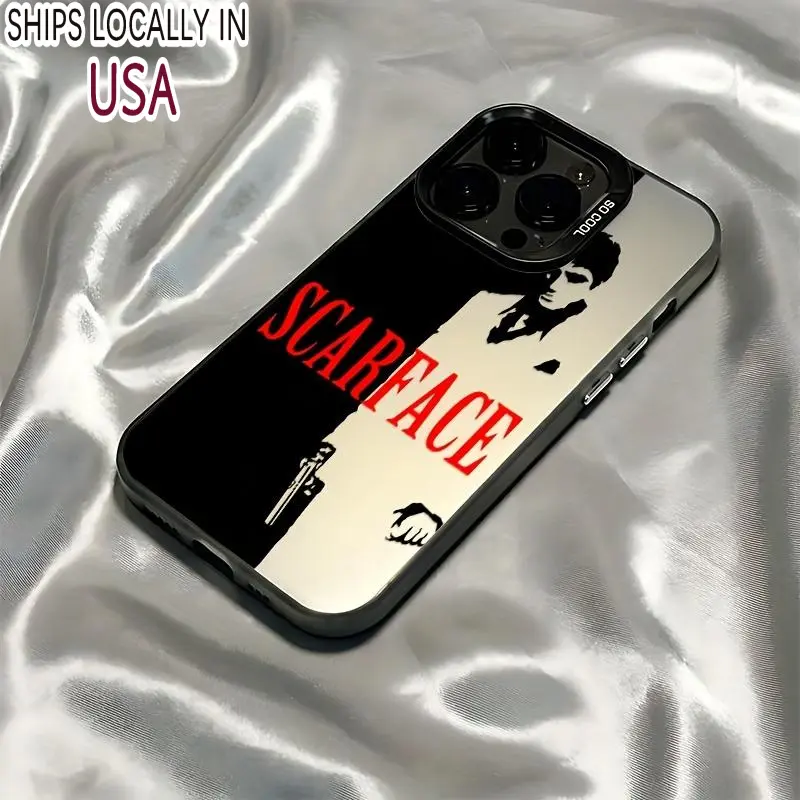 Scarface Movie Theme Smartphone Casing - Anti-Slip Matte Back Cover for iPhone 17,16,15,14,13,12,11 ProMax,X,XR,XSMax,8,7 Plus - Mobile Phone Accessories for Device Protection, Devices