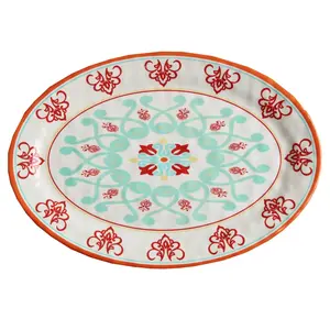 Western Motif Melamine Serving Platter