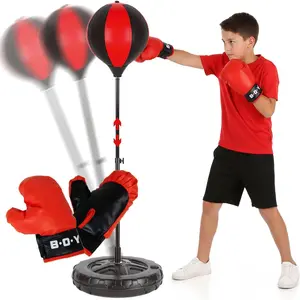Punching Bag for Kids Boxing Set Sports Toy with Boxing Gloves, Height Adjustable Stand up to 44 Inches, Perfect Christmas Birthday Gift for Boys