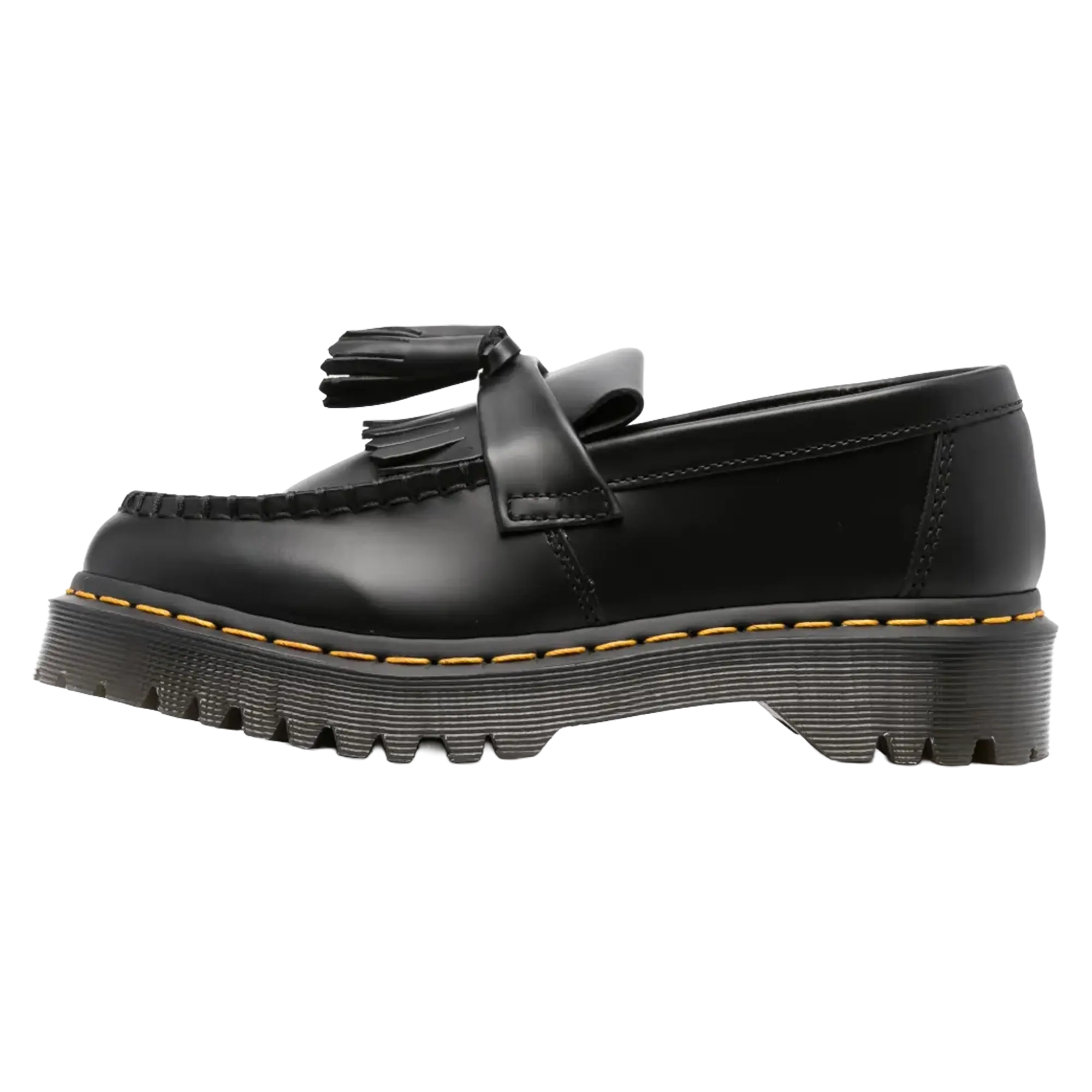 Adrian Bex Smooth Leather Tassel Loafers "Black" 26957001
