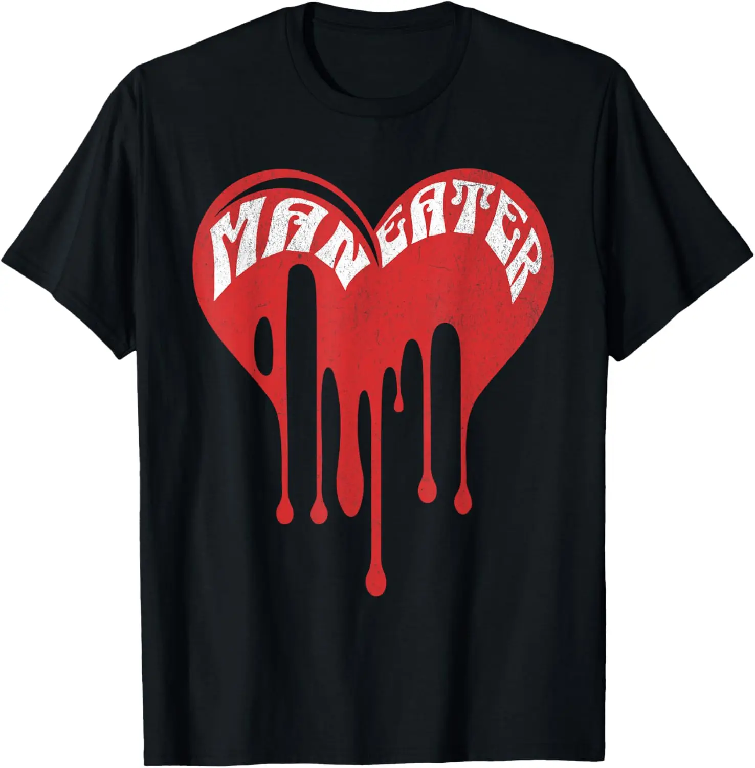 Maneater Broken Heart Y2k Aesthetic Cute Strong Feminist T-Shirt Pure Cotton Graphic Tees Menswear Top: Gifts for Men & Women