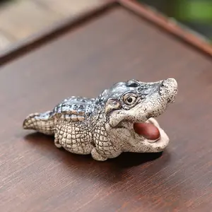 Creative Animal Crocodile Figurine Mini Alligator Statue Funny Desk Decor Collectible Ornament