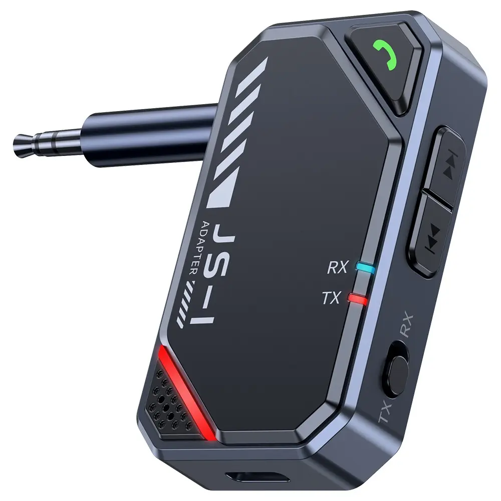 Airplane Bluetooth Adapter for Headphones, BluetoothTransmitter for TV to Headphones, 3.5mm Car Adapter forHandsfree Call Music, Audio Receiver for Home Speaker, Bluetooth Transmitter Receiver, Wireless Audio Transmitter