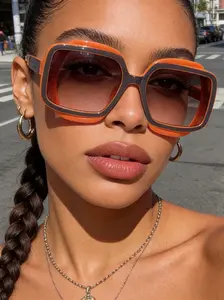 Unisex Vintage Trendy Y2K Style Sunglasses, Retro Outdoor Sports Sunglasses, Fashionable Sunglasses for Men & Women for Everyday Use, Trendy Casual Sunglasses