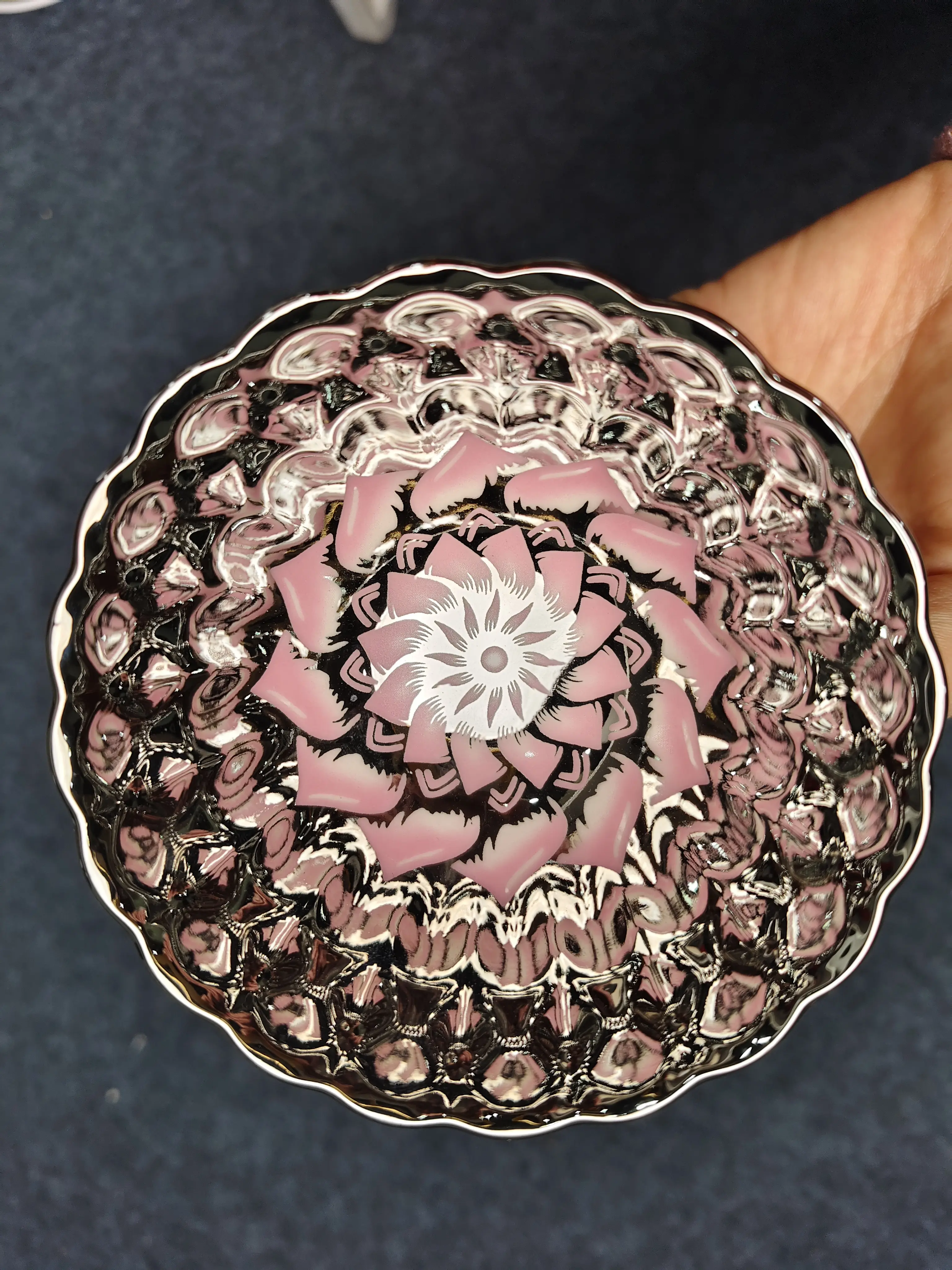 Sunflower “Yao Bian Tian Mu” Tea Cup — Single High‑End Master‑Handcrafted Men’s Large‑Capacity Teacup for Personal Use