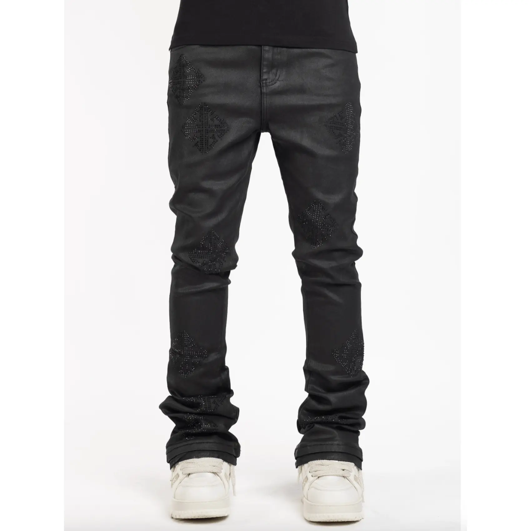 Guapi Obsidian Black Icon Embellished Denim Jeans