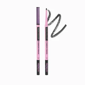 Nicka K New York Micro Square Eyebrow Pencil Makeup Cosmetic with Precise Hairlike Strokes and Flat Side for Fuller Natural Look