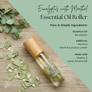 Eucalyptus + Menthol Essential Oil Roller | Sinus Relief & Respiratory Support