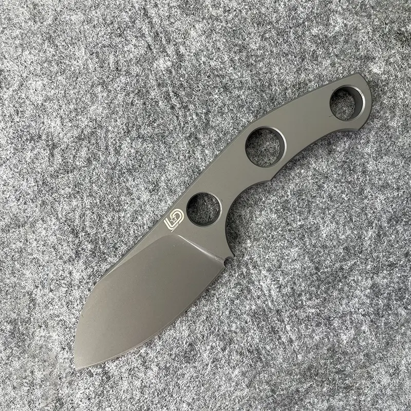 LD Outdoor Camping Pocket Knife, Full Steel One-Piece Construction, K Sheath