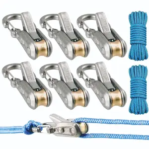6PCS Paracord Adjuster, Rope Tensioner for Camping Tarp Guy Line Adjustable Rope Tightener