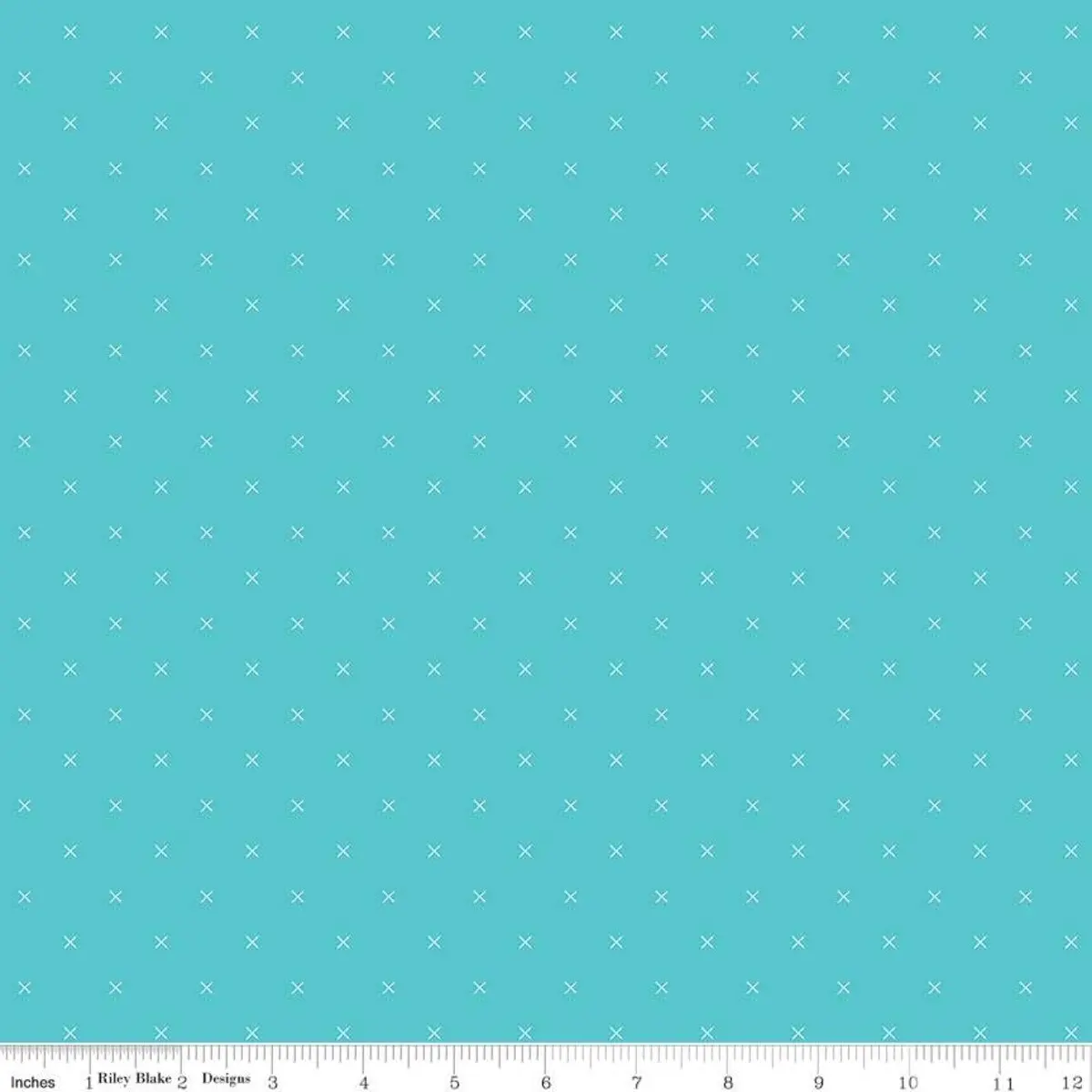 Fabric Riley Blake Basics Peacock Bee Cross Stitch by the Quarter Yard C745-PEACOCK