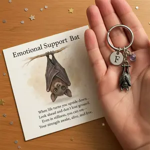 Cute Bat Keychain, Emotional Support, Emotional Strength & Inspirational Accessory, Adorable Bat Design, Perfect Gift Idea, Daily Wear Jewelry