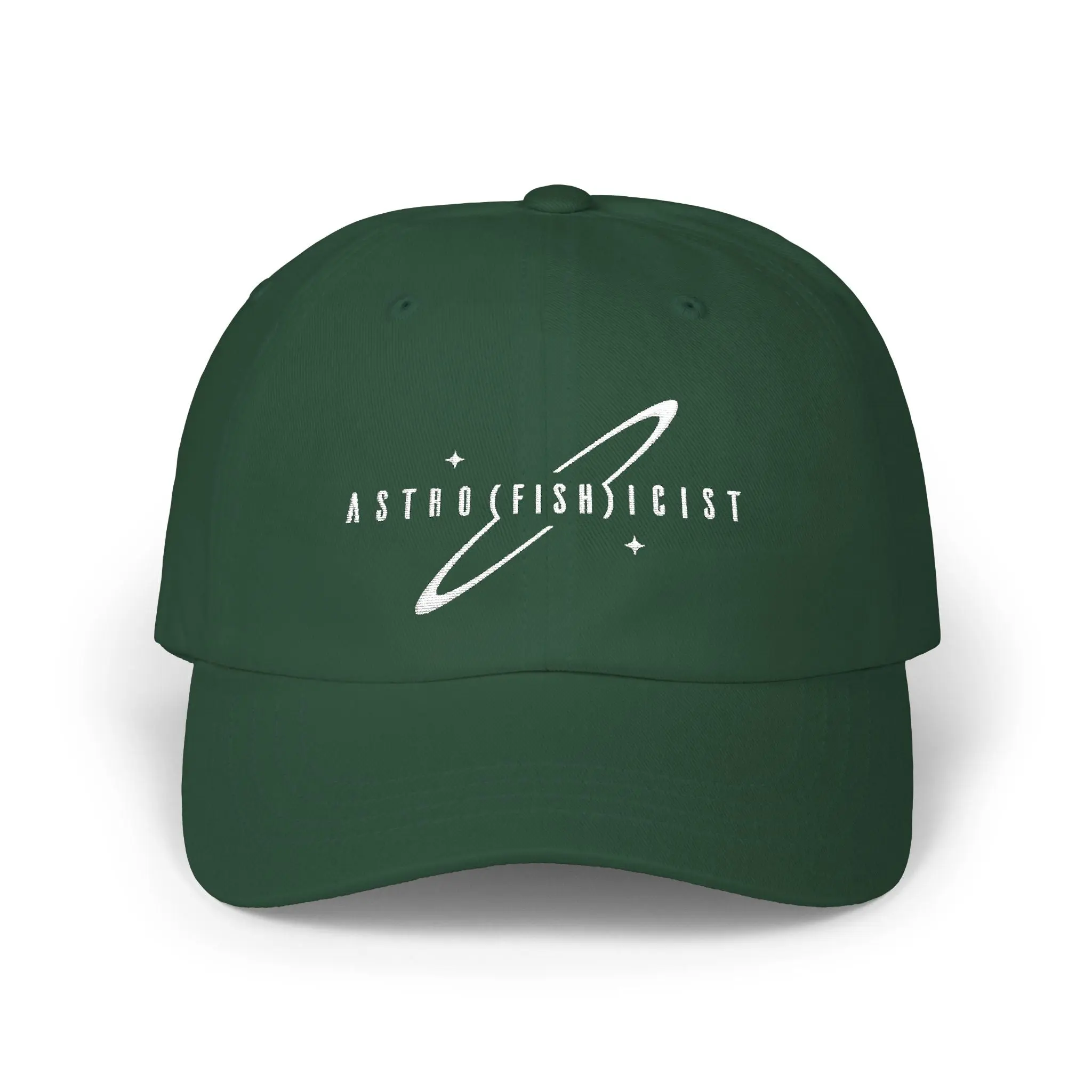 Astrofishicist Dad Cap, Flyfishing Gear, Minimalist Design Hat, Official YouTuber Merch, Great for Girls, Dad Cap Style