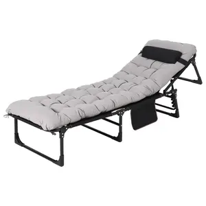 Garvee Portable Folding Camping Cot for Adults with Removable Thick Mattress, Heavy Duty Double Layer Oxford Fabric, 400 LBS Capacity, Includes Carry Bag for Travel, Tent, Day Bed, Home, Guest, Office, Nap