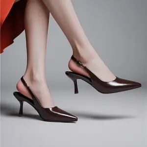 Aklh Simple and Fashionable Comfortable Women's High Heel Sandals Pointed Toe Stretch-Stitched Bridal Walking Shoes for Summer