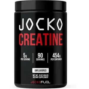 Jocko Fuel Creatine Monohydrate Powder – Unflavored Creatine for Men & Women, Supports Muscle Strength & Athletic Performance, 90 Servings, 16 oz