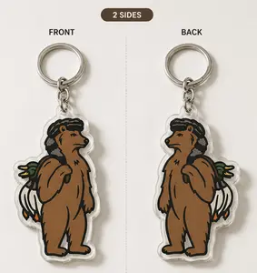 MW Norris Bear Acrylic Keychain 2 Side, Bag Decor, Keychain, Gift For Her, Birthday Gift, Gift Idea