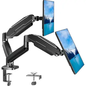 Dual   Fits 13 to 32 Inch Computer Screen, Height Adjustable  Stand for 2 Monitors, Gas Spring Display Arm Holds up to 17.6lbs Each,  Desk VESA  75x75, 100x100