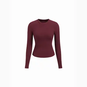 Cider Cotton-blend Round Neckline Long Sleeve Top