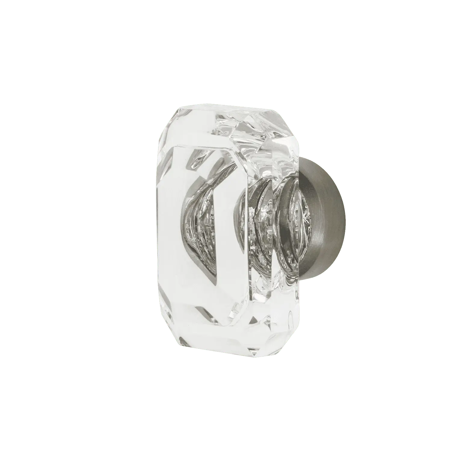 Gem Clear Crystal Crystal 1 9/16" Cabinet Knob in Satin Nickel