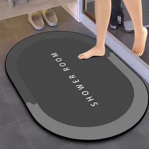 New Bathroom Mat, Absorbent Non-Slip Floor Mat, Soft Quick-Dry Bath Mat, Laundry Room Mat, Bathroom Drying Doormat, Door Mat, Shower Mat, Water Absorbent Mat, Bathroom Decoration