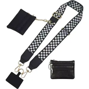 Fashionable Check Pattern Phone Sling Strap, Multi-Functional Adjustable Design, Perfect Gift for Girlfriend, Versatile Use as Hanger, Phone Lanyard, Phone Accessories