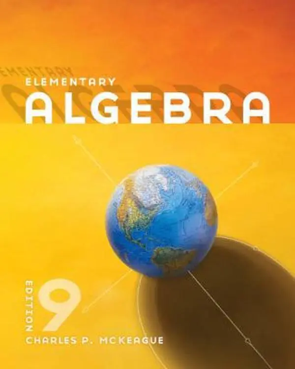 Used Elementary Algebra Math Learning Book by Charles McKeague, Good Ninth Ed. Hardcover, 3.2 lbs, 576pp