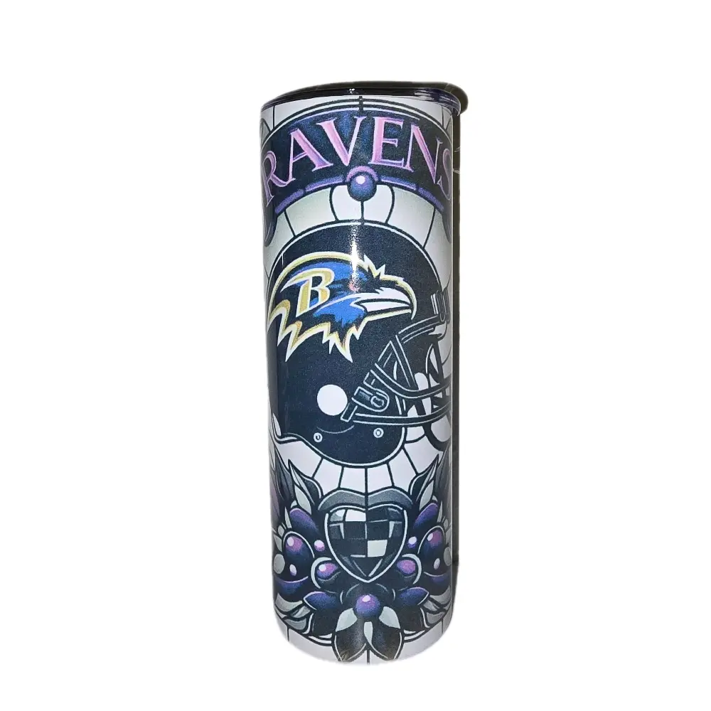 Ravens Football Team Tumbler - Classic Design for Beverage - Ideal for Fans and Supporters - Bottle, Drinkware Portable Reusable