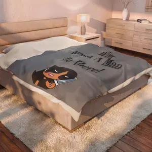 Why Would A Man Be There! Blanket | Cartoon Girl Phone Design