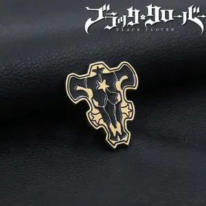 Anime Black Clover Enamel Pins Brooch Asta Black Bull Metal Badge Brooch for Women Men Lapel Pin Jewelry Gift