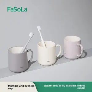 Fasola mouthwash cup is a high-looking household dental cup suitable for couples and families of three, with a simple design for washing and brushing teeth