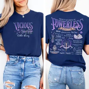 Powerless Book Club 2 Sides Shirt, Gift Reckless Romance Books Kai Azer Booktok Merch Fearless Enemies to Lovers Book Lover Shirt  Decor